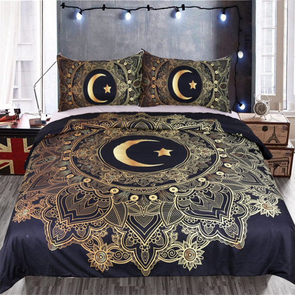 HomeGoods Celestial Sun Moon 3D Modern & Contemporary Microfiber Damask